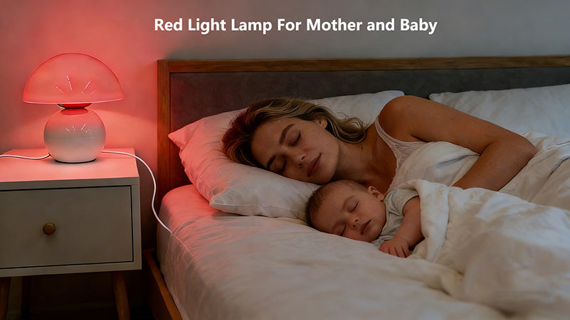 Mushroom 670nm Red Light Sleep Lamp Desk Lamp Table Lamp – , 3 Color Temperatures, Dimmable